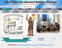 Tablet Screenshot of parrocchiasangiovannibattistamorlupo.it